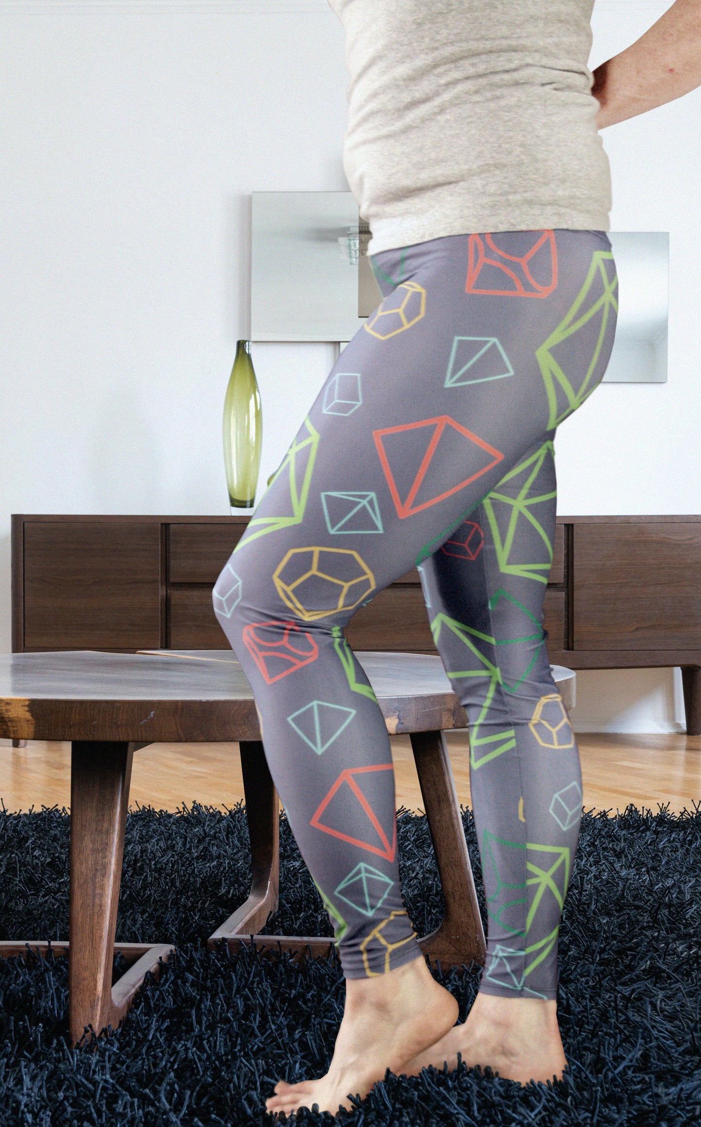 D20 Dice Leggings for the Ultimate D&D Fan (AOP) - Perfect for Gaming or Everyday Wear